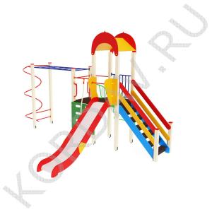 Детский игровой комплекс с кольцами и горкой ПДИ 2.10 (0)